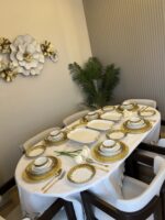 24 Parça 6 Kişilik İthal Yaldız Model Yemek Takımı - Görsel 5