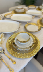 24 Parça 6 Kişilik İthal Yaldız Model Yemek Takımı