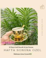 18 Parça 6 Kişilik Porselen Çay & Nescafe Fincan Seti