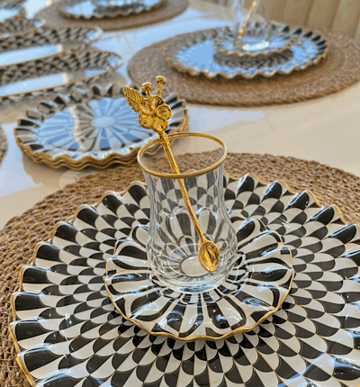 34 Parça Black Como Kahvaltı Servis Sunum Seti