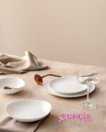 Trimo 6 Kişilik 24 Parça Yemek Takımı - Beyaz/SADE - Görsel 2