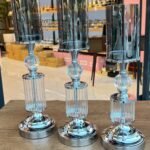 3’lü NAZENDE Şamdan Gümüş Renk