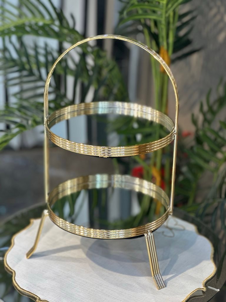 img_2150 2 KATLI METAL SUNUMLUK **GOLD - Görsel 1