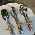 Lotus 3’Lü GÜMÜŞ Siyah Detay Maşa