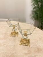 Zamak Ayaklı Gold Dondurmalık & İkramlık - Görsel 6