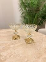 Zamak Ayaklı Gold Dondurmalık & İkramlık KAREN - Görsel 2