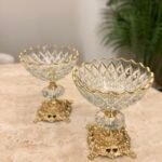 Zamak Ayaklı Gold Dondurmalık & İkramlık KAREN