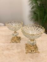 Zamak Ayaklı Gold Dondurmalık & İkramlık KAREN