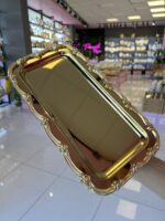 DİKDÖRTGEN GOLD ÇERÇEVELİ SUNUM TEPSİSİ 33*17 cm - Görsel 2