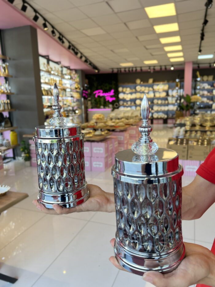 3’lü  dekoratif Cam Kavanoz **FÜME - Görsel 3