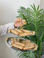 2 KATLI DEKORLU GÜMÜŞ SUNUMLUK - Görsel 4