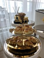 2 KATLI DEKORLU GOLD SUNUMLUK - Görsel 3