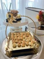 Ayaklı Kelebek Detay Kare Tutmalı Sunumluk