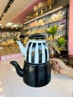 Çizgili Emaye Çaydanlık - Görsel 2