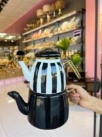 Çizgili Emaye Çaydanlık - Görsel 3