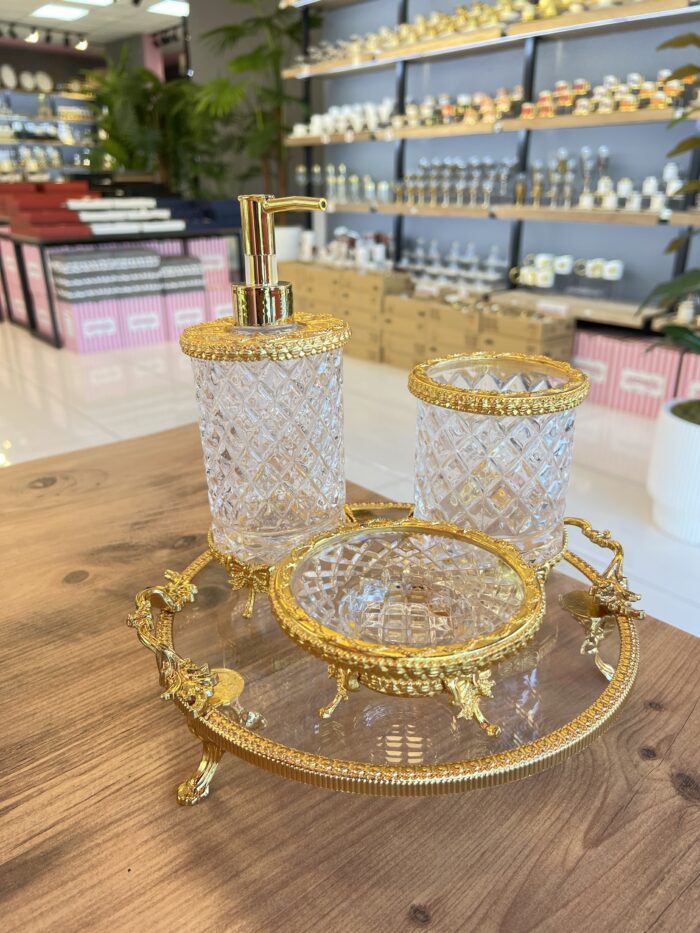 4’Lü Luxury Banyo Seti **GOLD - Görsel 1