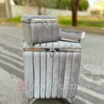 Çizgili Model Çamaşır Sepeti -- GRİ