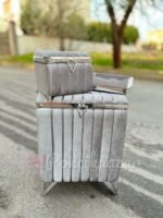 Çizgili Model Çamaşır Sepeti -- GRİ