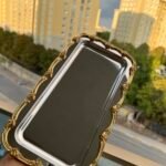 DİKDÖRTGEN GÜMÜŞ ÇERÇEVELİ SUNUM TEPSİSİ 33*17 cm