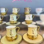 Florina Renkli Yaldızlı Fincan Takımı