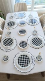 34 Parça BEYAZ DAMA Kahvaltı Servis Sunum Seti - Görsel 6