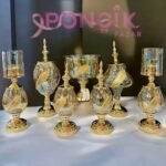 Yaprak Model Gold Salon Konsol Seti