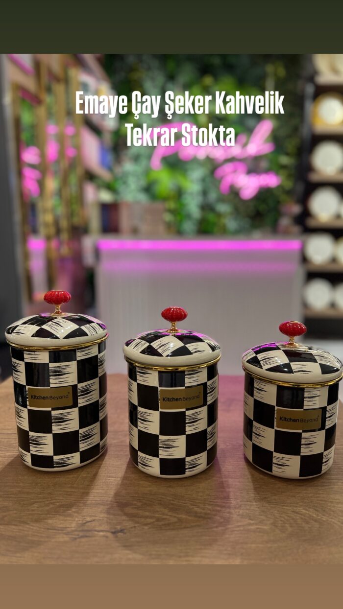 EMAYE ÇAY ŞEKER KAHVELİK - Görsel 1