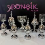 Yaprak Model Gümüş Salon Konsol Seti