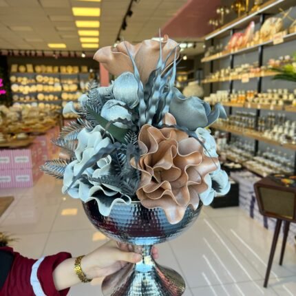 Dövmeli Ayaklı Aranjman Gümüş