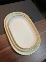 3 Boy Yaldızlı Porselen Sunumluk (AYAKLISIZ) - Görsel 6