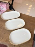 3 Boy Yaldızlı Porselen Sunumluk (AYAKLISIZ) - Görsel 3