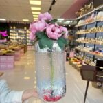 Bulanık Model İthal Vazo Gümüş -5621 15x34 cm