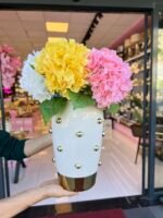 Boncuklu Avangart Model Vazo  005 (Çiçek Aranjman dahil değildir )