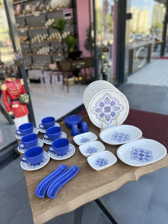 30 PARÇA KAHVALTI TAKIMI BLUE - Görsel 1