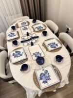 30 PARÇA KAHVALTI TAKIMI KARE BLUE LAKE - Görsel 5