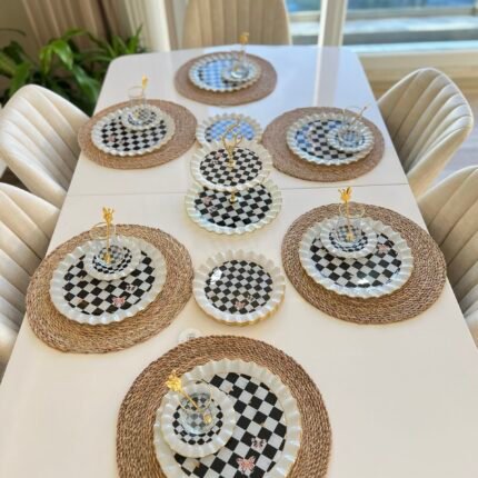 34 Parça BEYAZ DAMA Kahvaltı Servis Sunum Seti