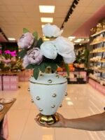 Boncuklu Avangart Model Vazo (Çiçek Aranjman dahil değildir )