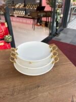 3 Boy Yuvarlak Porselen Sunumluk-145 - Görsel 4