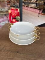 3 Boy Yuvarlak Porselen Sunumluk-145 - Görsel 3