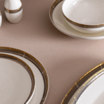 Bellamy 12 Kişilik 56 Parça Yemek Takımı - Beyaz/Vizon