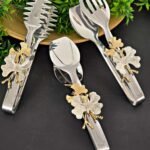 3’Lü Gümüş Kelebek Maşa