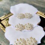 6LI incili  İşlemeli peçete*Çift Boncuklu