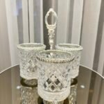 3’LÜ Set Üstü Cam Kaşıklık**Gümüş