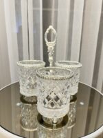 3’LÜ Set Üstü Cam Kaşıklık**Gümüş