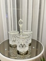 3’LÜ Set Üstü Cam Kaşıklık**Gümüş - Görsel 2