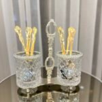 2’Li Set Üstü Cam Kaşıklık *Gümüş