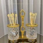 2’Li Set Üstü Cam Kaşıklık *Gold