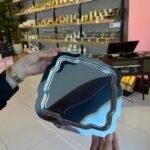 6 Adet Desenli Kare  Gümüş