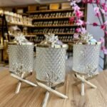 3’Lü Japon Gülü  Kavanoz GÜMÜŞ