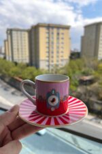 2 Kişilik Pink Candy Türk Kahvesi Fincan Seti HAFTA SONUNA ÖZEL
